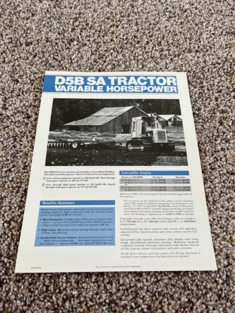 Caterpillar D5B SA Special Application